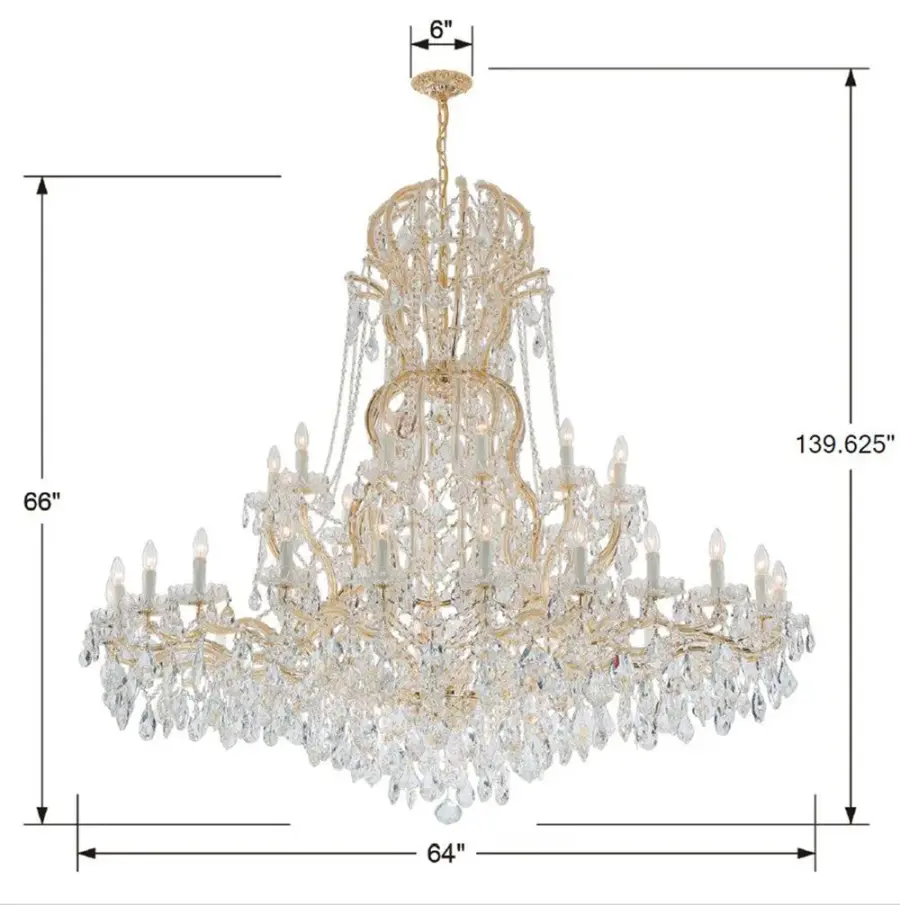 Maria Theresa 64" Crystal Chandelier - Image 9