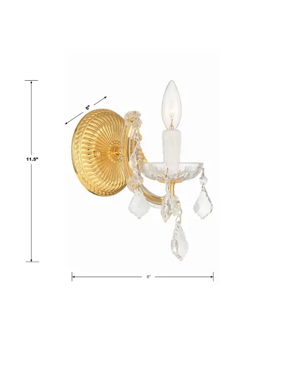 Maria Theresa 6" Crystal Sconce - Image 13