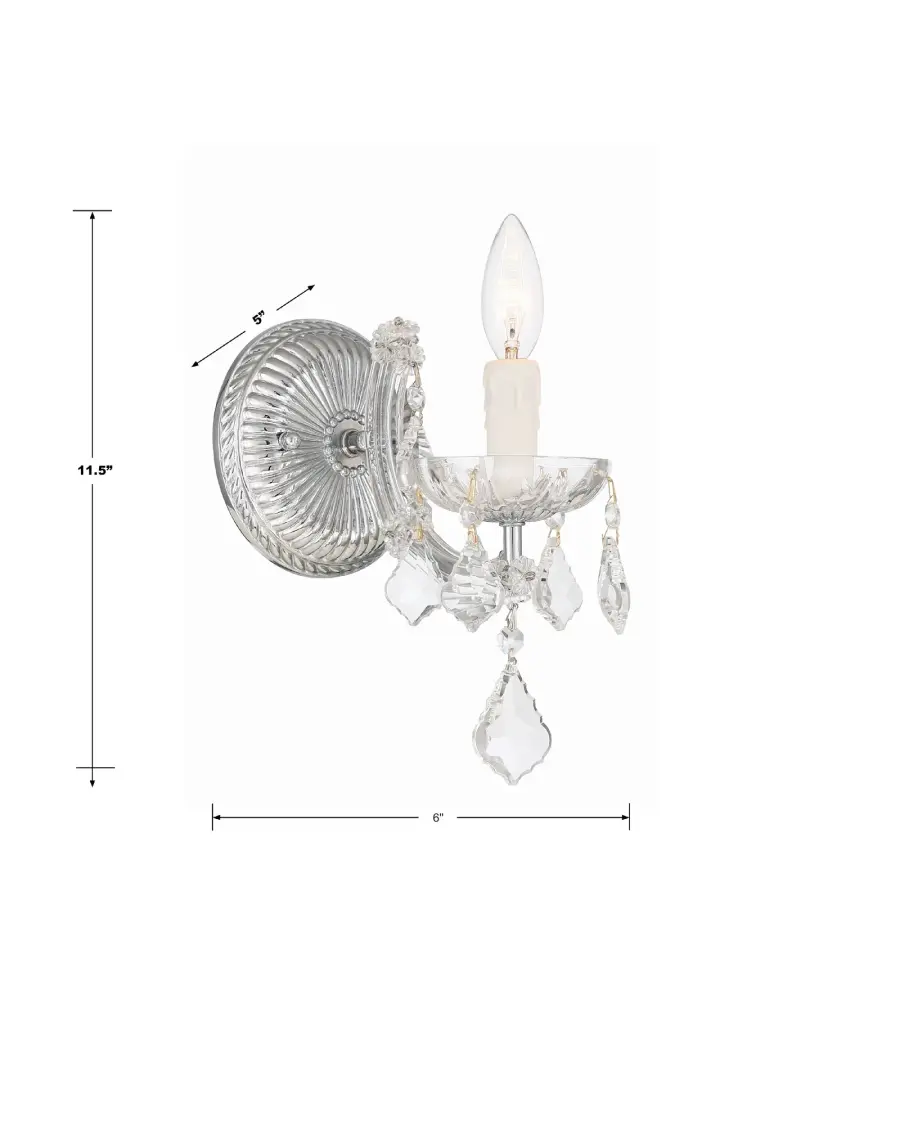 Maria Theresa 6" Crystal Sconce - Image 6