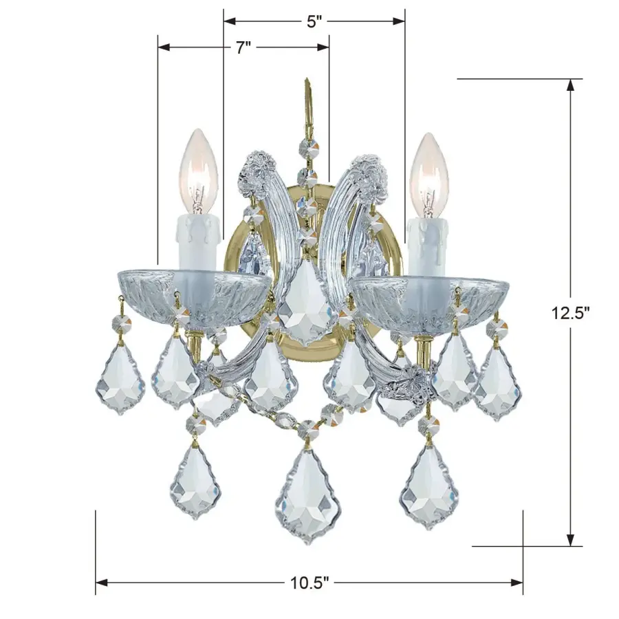 Maria Theresa 10.5" Crystal Sconce - Image 11