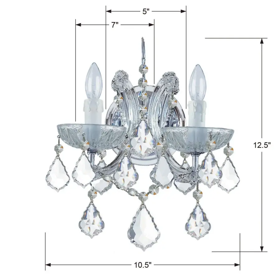 Maria Theresa Crystal Wall Sconce - Image 10