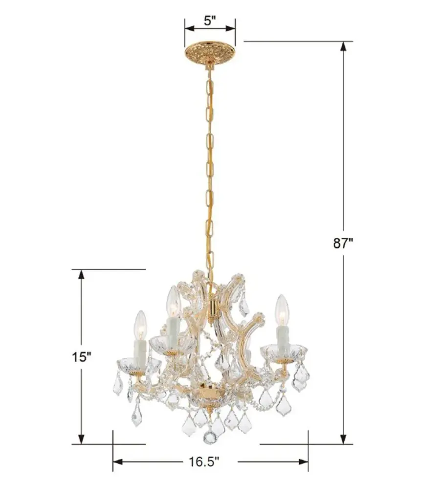 Maria Theresa 16.5" Crystal Chandelier - Image 21
