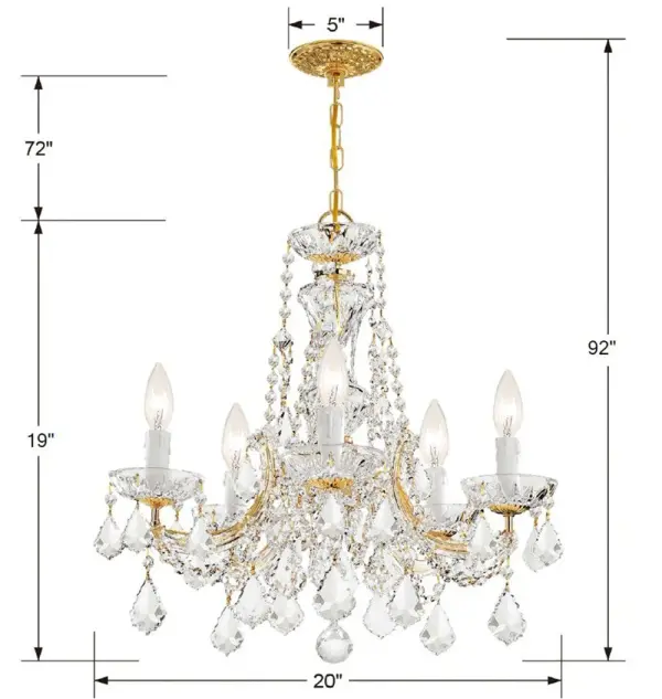 Maria Theresa 20" Crystal Chandelier - Image 14