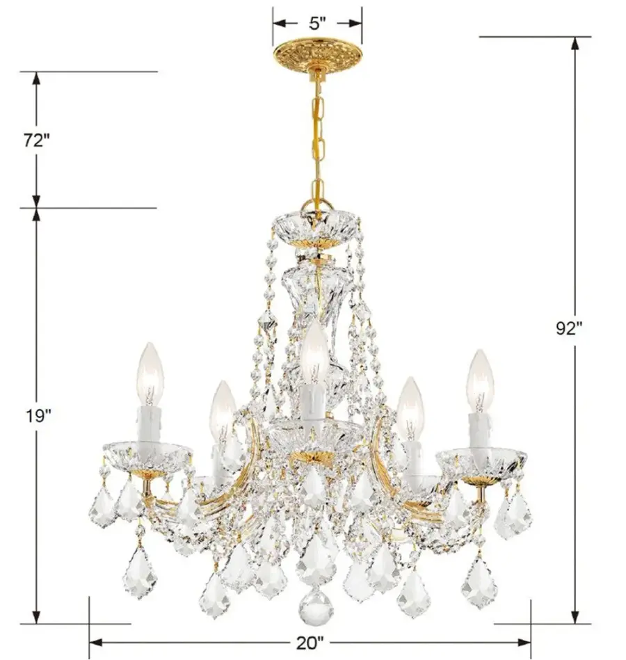 Maria Theresa 20" Crystal Chandelier - Image 19