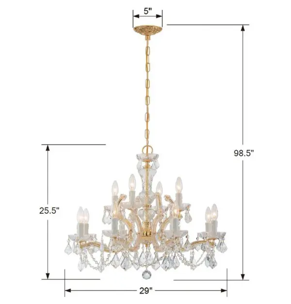 Maria Theresa 29" Crystal Chandelier - Image 22