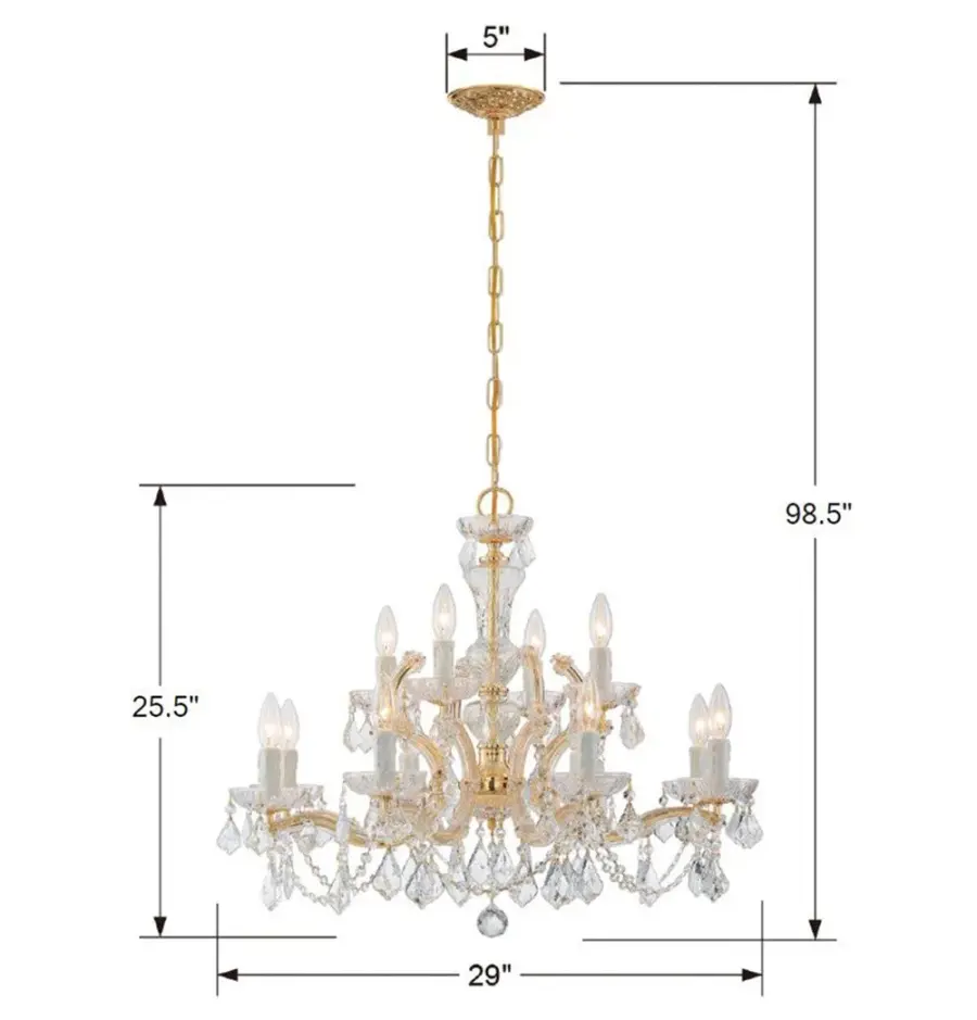 Maria Theresa 29" Crystal Chandelier - Image 22