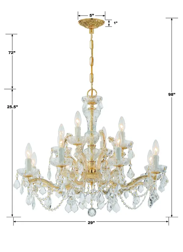 Maria Theresa 29" Crystal Chandelier - Image 17