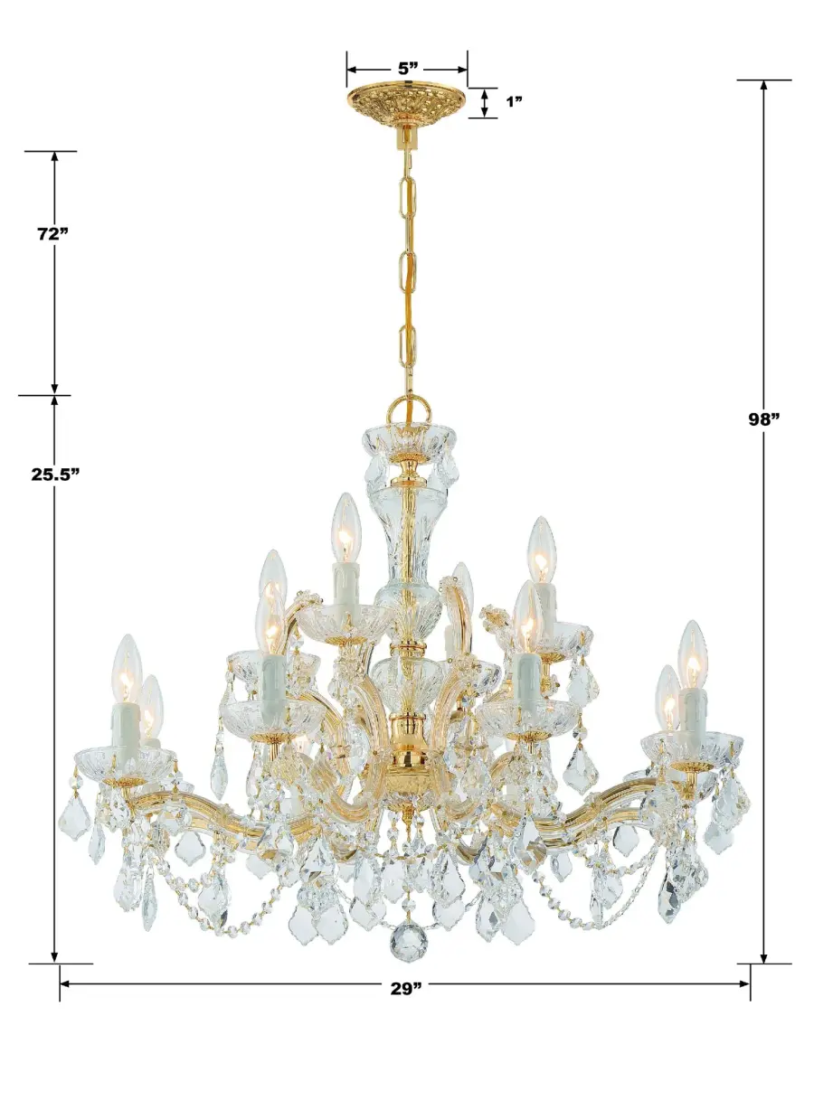 Maria Theresa 29" Crystal Chandelier - Image 17