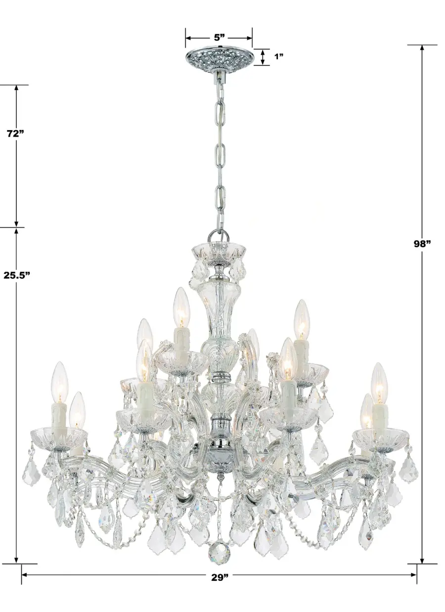 Maria Theresa 29" Crystal Chandelier - Image 5