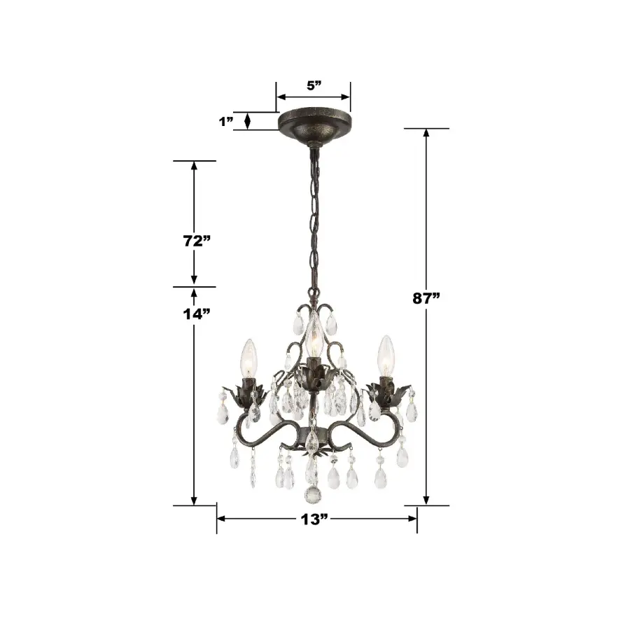 Paris Market 13" Chandelier - Image 6