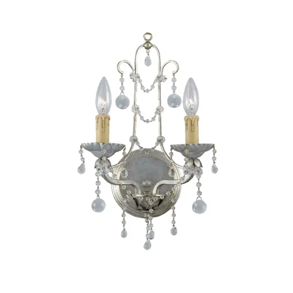 Paris Market 10" Silver Leaf Sconce - Image 1