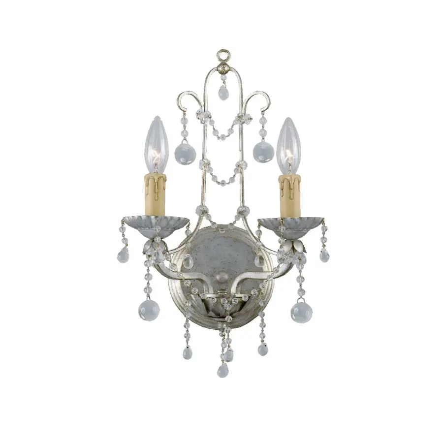 Paris Market 10" Silver Leaf Sconce - Image 1