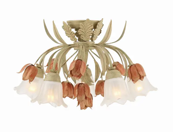 Southport 22" Semi Flush Mount in Sage Rose - Image 2