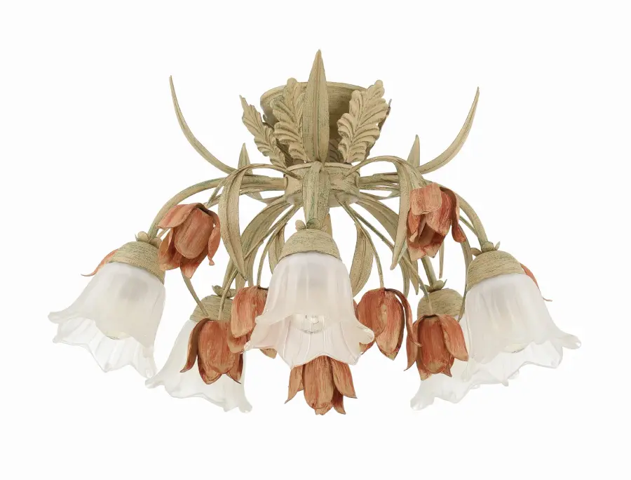 Southport 22" Semi Flush Mount in Sage Rose - Image 3