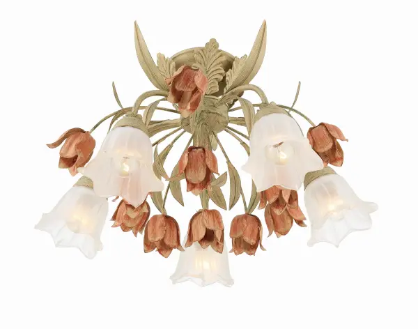 Southport 22" Semi Flush Mount in Sage Rose - Image 4