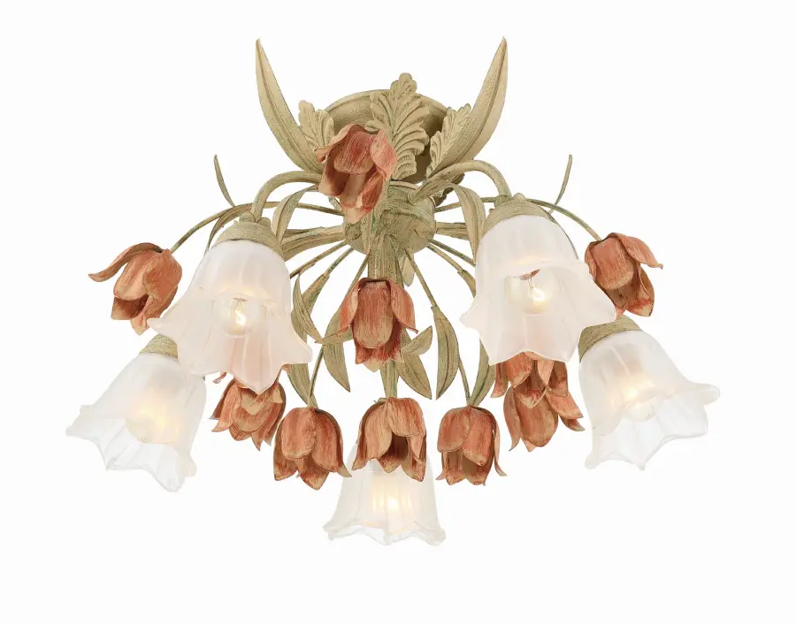 Southport 22" Semi Flush Mount in Sage Rose - Image 4
