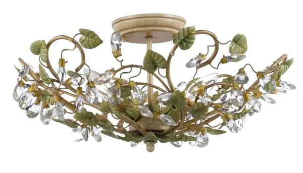 Josie 20.5" Semi Flush Mount in Champagne Green Tea - Image 1