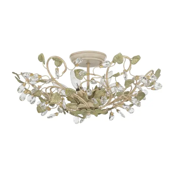 Josie 20.5" Semi Flush Mount in Champagne Green Tea - Image 2