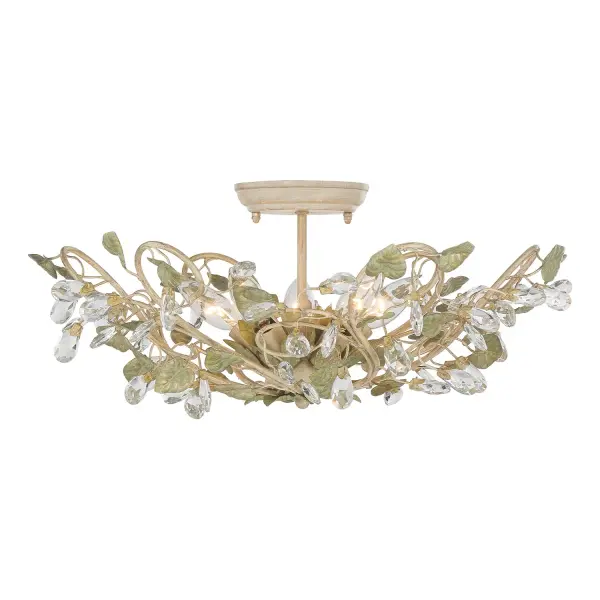Josie 20.5" Semi Flush Mount in Champagne Green Tea - Image 3