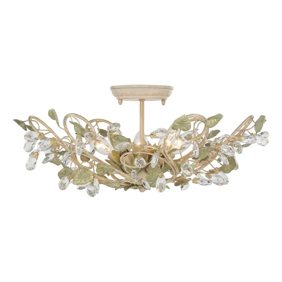Josie 20.5" Semi Flush Mount in Champagne Green Tea - Image 3