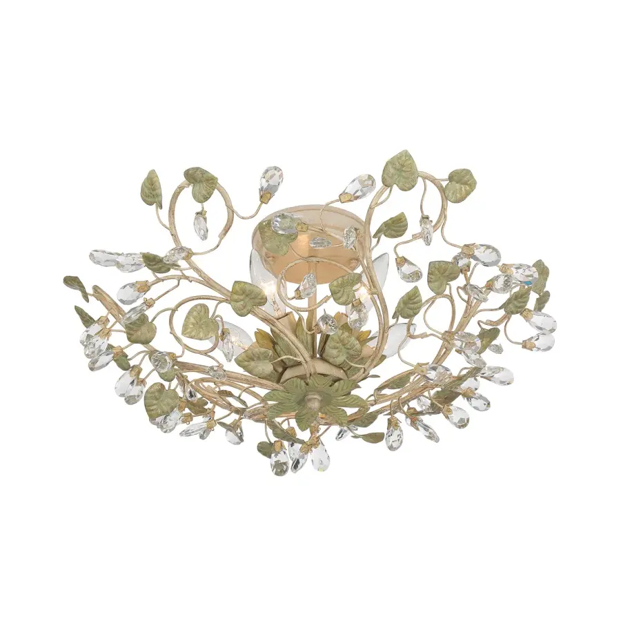 Josie 20.5" Semi Flush Mount in Champagne Green Tea - Image 4