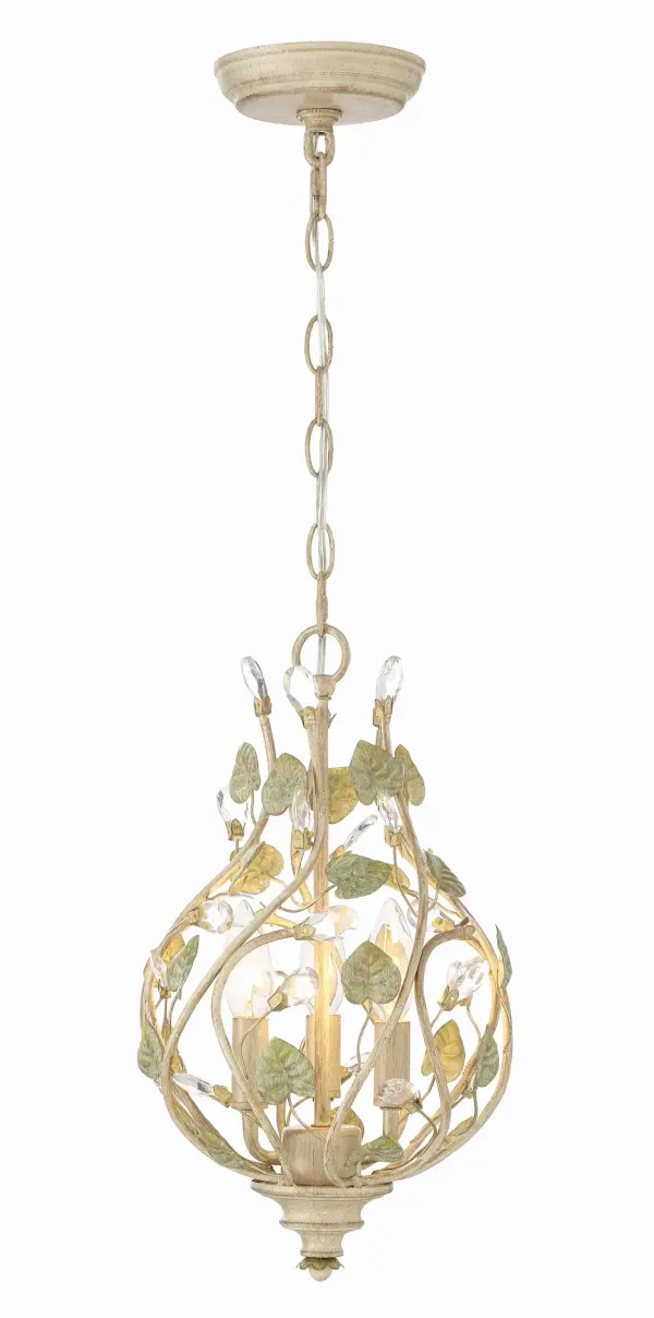 Josie 9" Mini Chandelier in Champagne Green Tea - Image 1