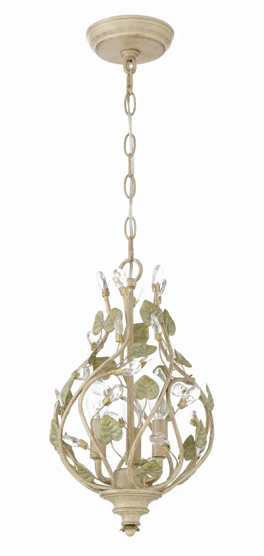 Josie 9" Mini Chandelier in Champagne Green Tea - Image 2