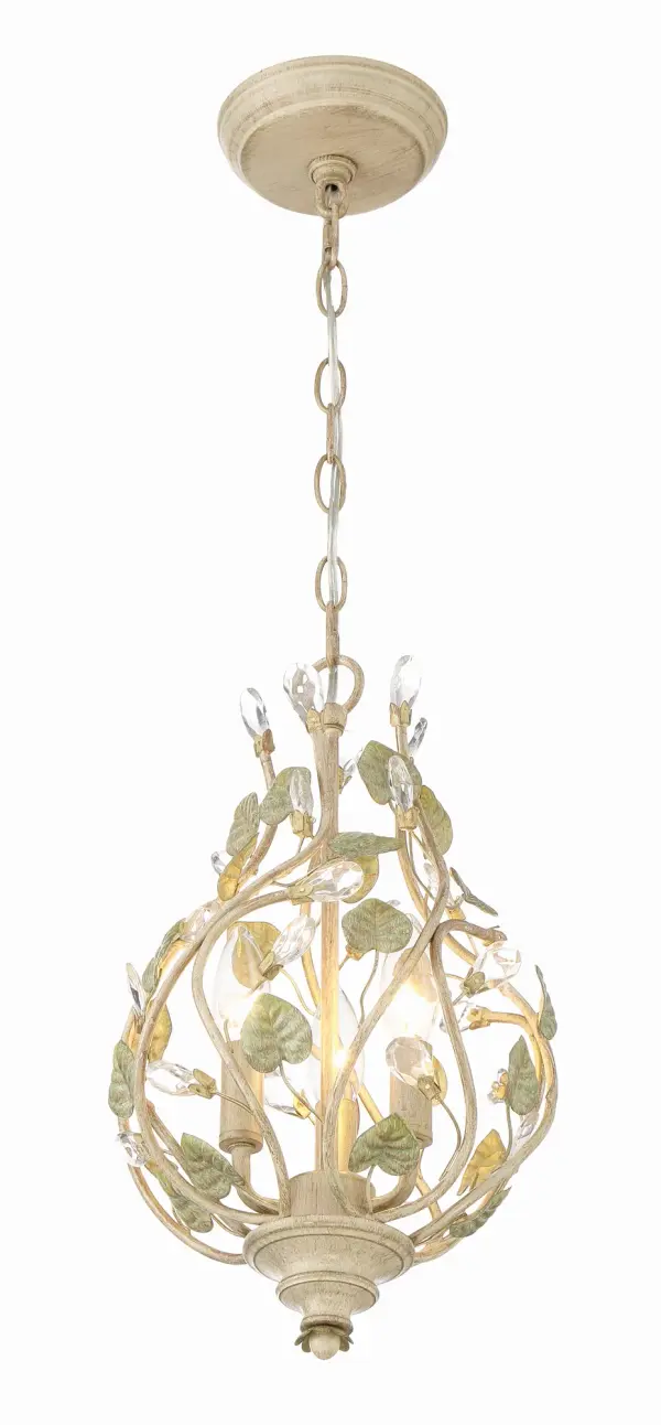 Josie 9" Mini Chandelier in Champagne Green Tea - Image 4