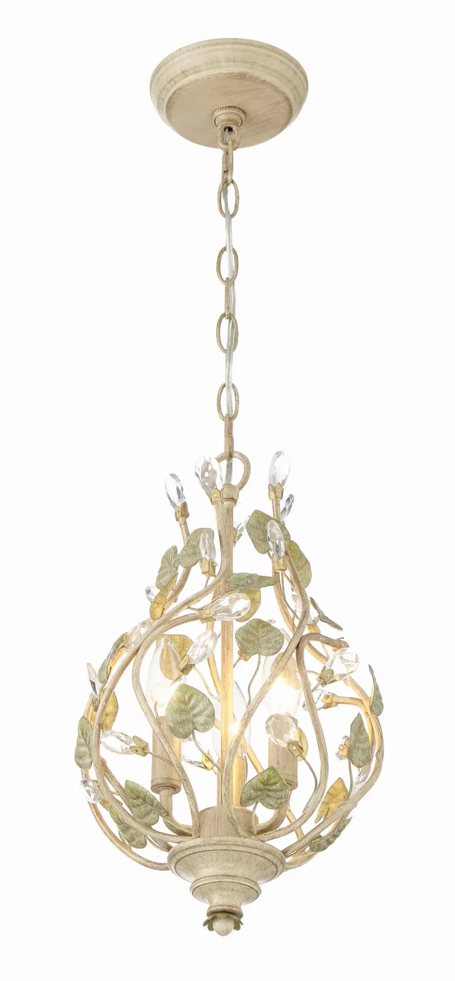 Josie 9" Mini Chandelier in Champagne Green Tea - Image 4