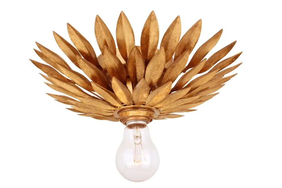 Broche 11" Flush Mount in Antique Gold - Image 1