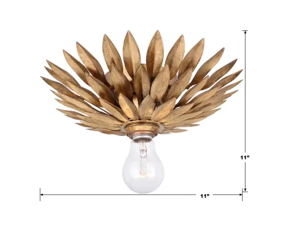 Broche 11" Flush Mount in Antique Gold - Image 6