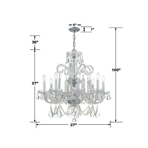 Traditional Crystal 27" Chandelier - Image 2