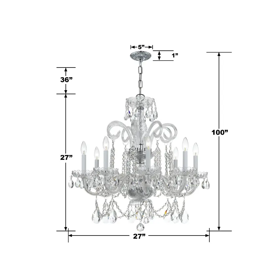 Traditional Crystal 27" Chandelier - Image 2