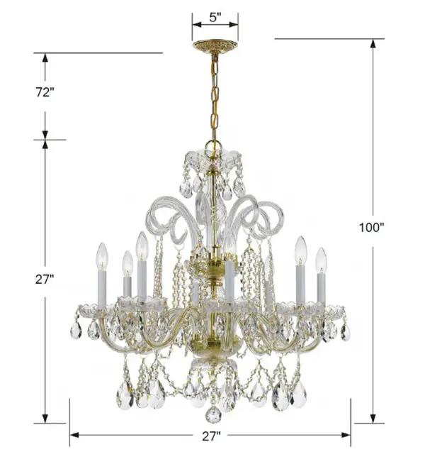Traditional Crystal 27" Chandelier - Image 5