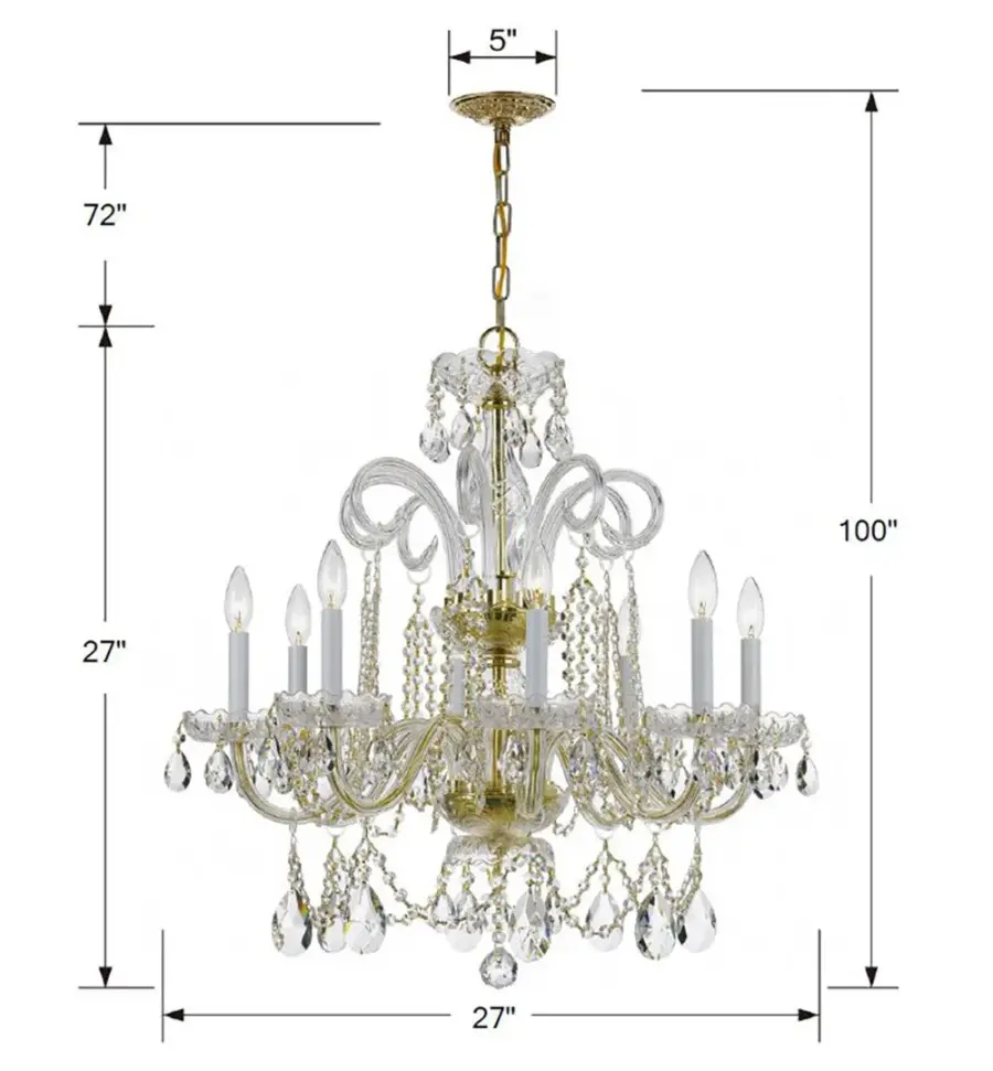 Traditional Crystal 27" Chandelier - Image 5
