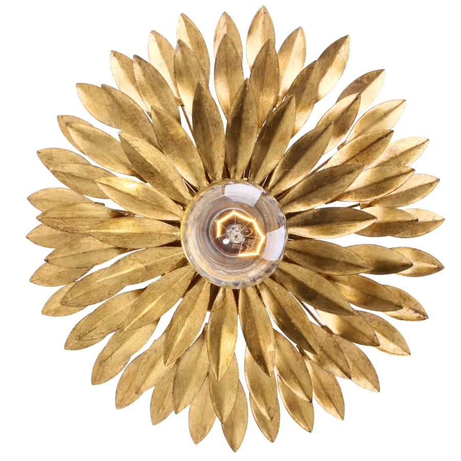 Broche 11" Floral Leaf Sconce - Image 1
