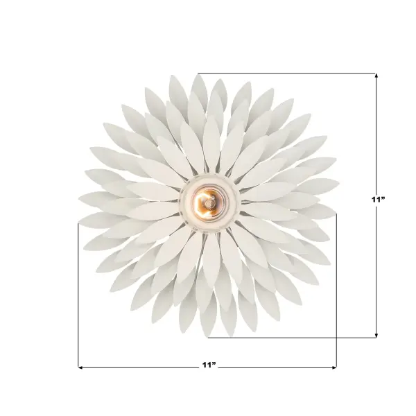 Broche 11" Floral Leaf Sconce - Image 11