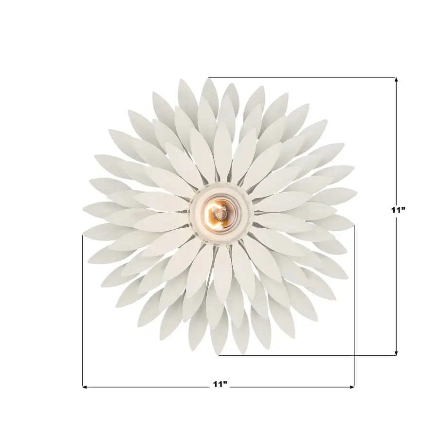 Broche 11" Floral Leaf Sconce - Image 11