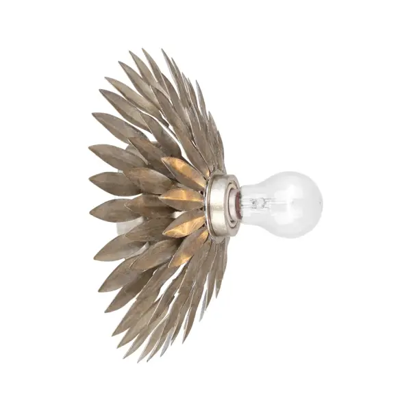 Broche 11" Floral Leaf Sconce - Image 15