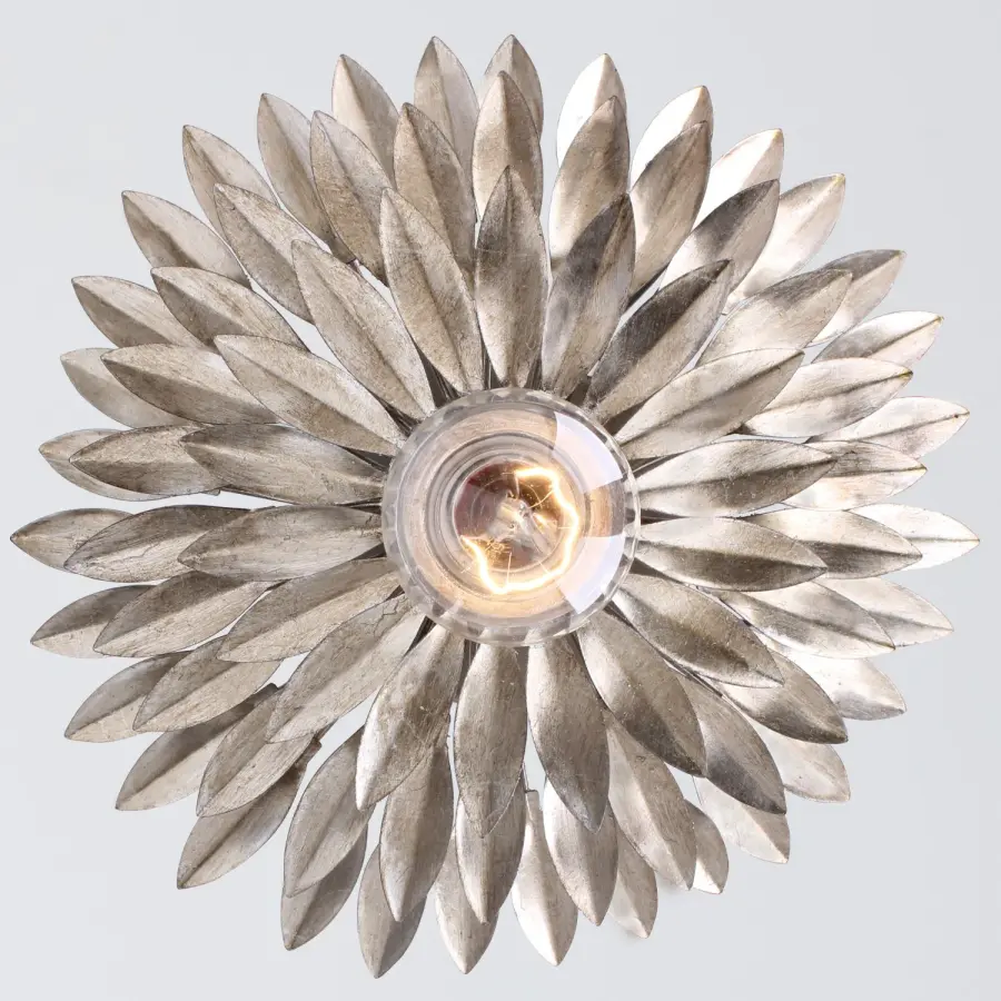 Broche 11" Floral Leaf Sconce - Image 16