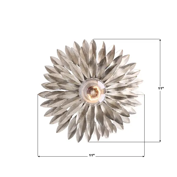 Broche 11" Floral Leaf Sconce - Image 18