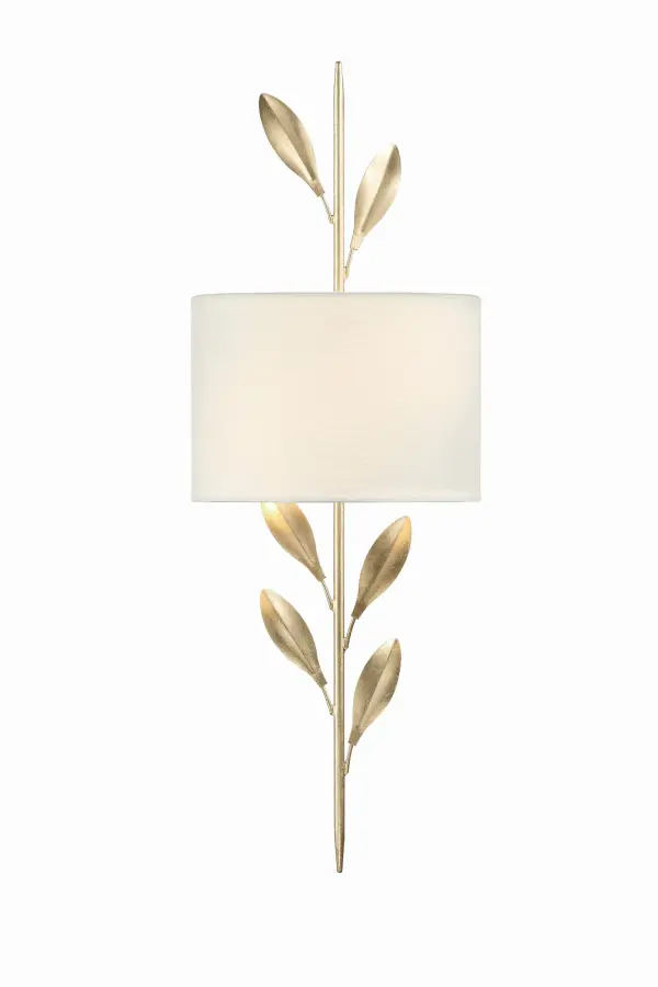 Broche 8.5" Wrought Iron Leaf Sconce - Image 1