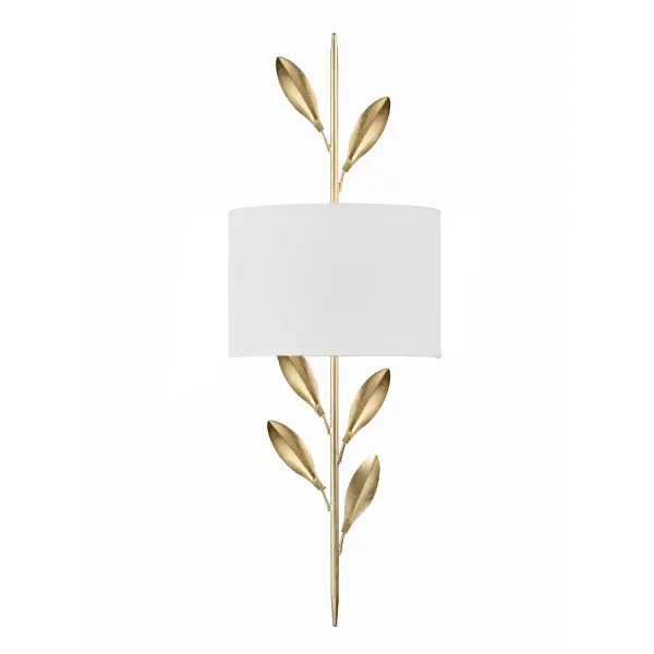 Broche 8.5" Wrought Iron Leaf Sconce - Image 2
