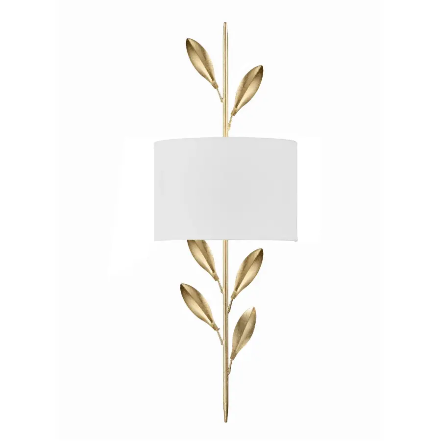 Broche 8.5" Wrought Iron Leaf Sconce - Image 2