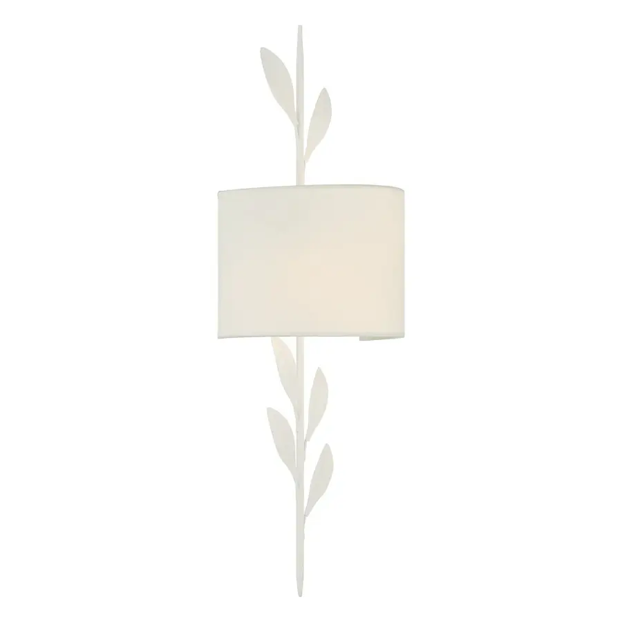Broche 8.5" Wrought Iron Leaf Sconce - Image 11
