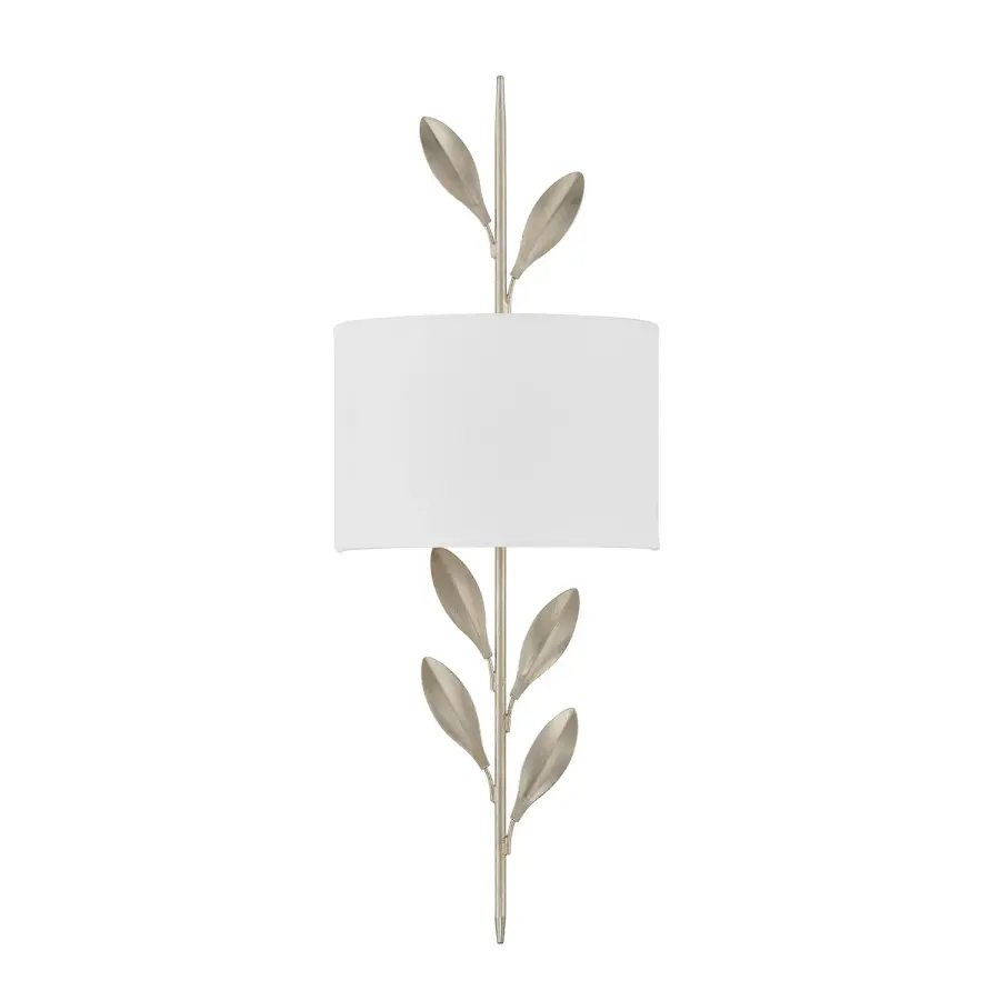 Broche 8.5" Wrought Iron Leaf Sconce - Image 17