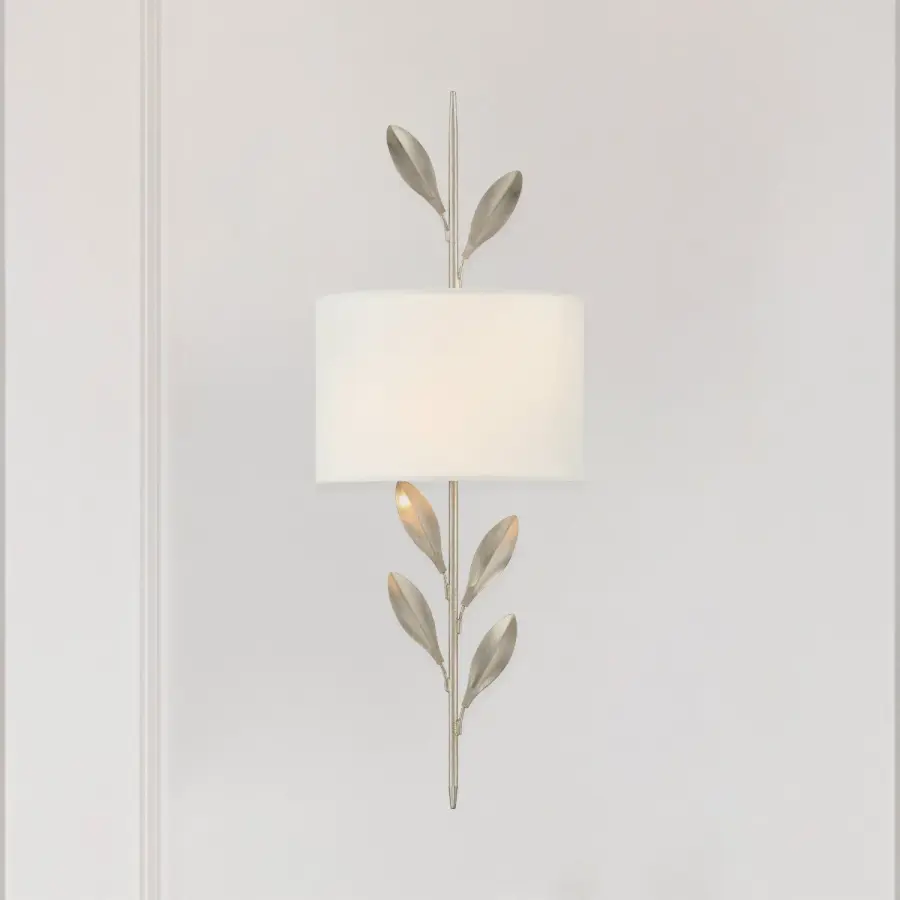 Broche 8.5" Wrought Iron Leaf Sconce - Image 20