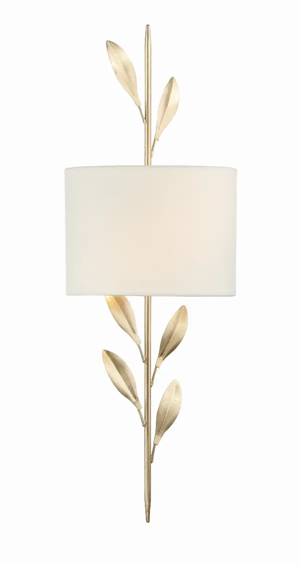 Broche 8.5" Wrought Iron Leaf Sconce - Image 3