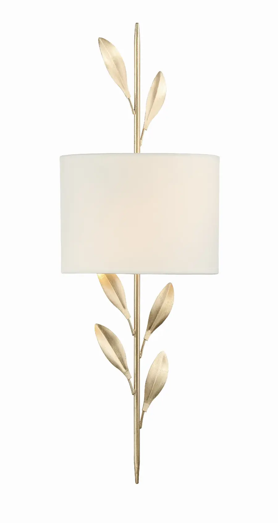 Broche 8.5" Wrought Iron Leaf Sconce - Image 3