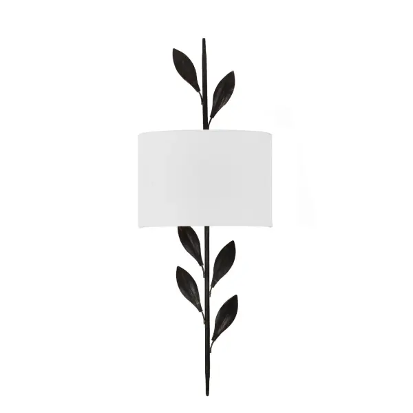 Broche 8.5" Wrought Iron Leaf Sconce - Image 24